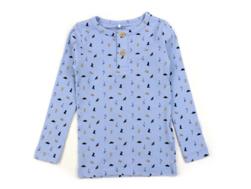 Name It chambray blue dino bluse